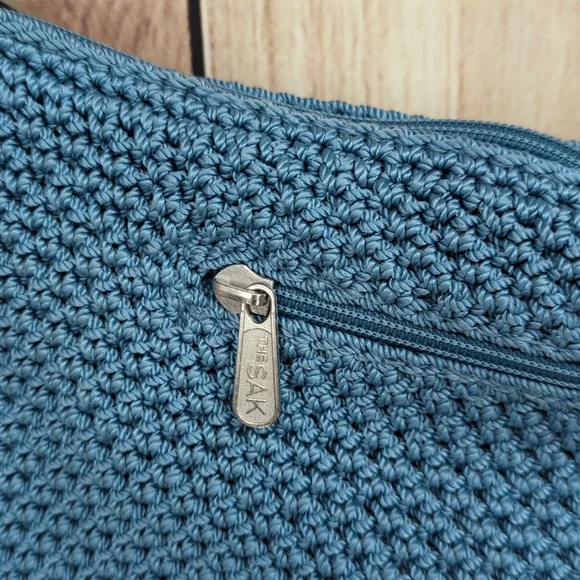 The Sak Blue Crochet Shoulder Bag - Picture 6 of 12